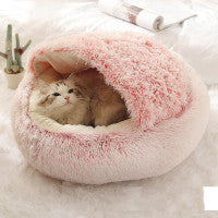 Luxendray™ CozyNest Pro – 2-in-1 Plush Winter Bed for Cats & Dogs