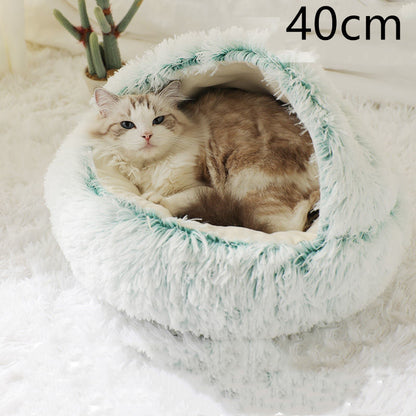 Luxendray™ CozyNest Pro – 2-in-1 Plush Winter Bed for Cats & Dogs