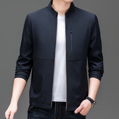 Men's Solid Color Jacket High-grade Trendy Casual