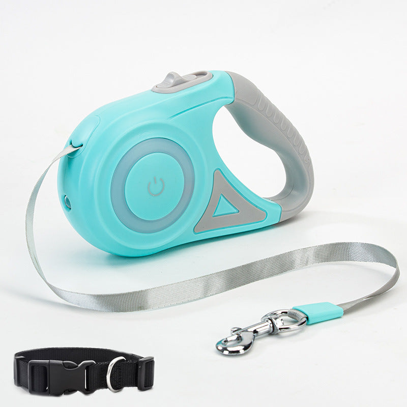 Luxendray™ LumaTrack Pro – Retractable Leash with Integrated Safety Light
