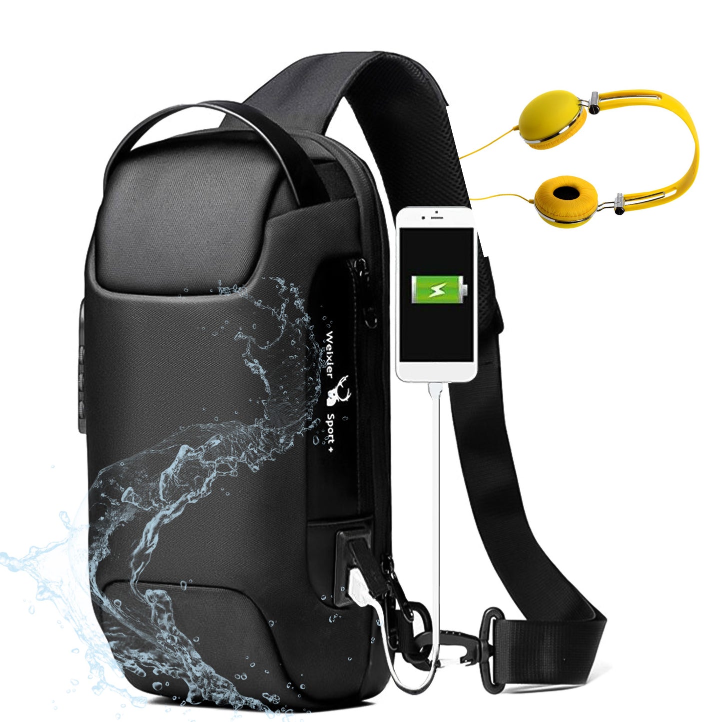 UrbanGuard™ Anti-Theft Crossbody Bag - Waterproof USB Travel Sling