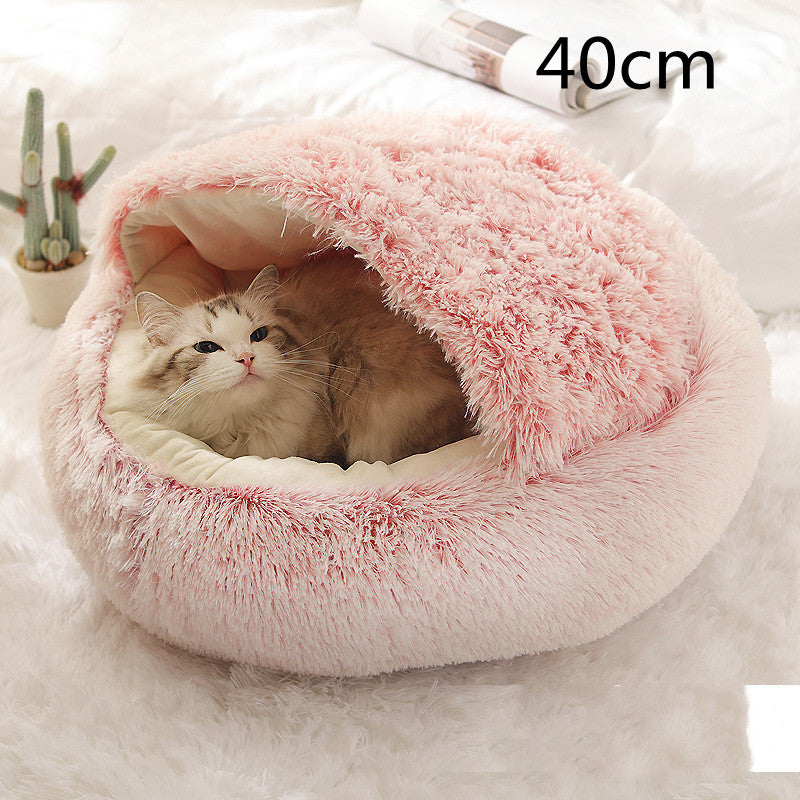 Luxendray™ CozyNest Pro – 2-in-1 Plush Winter Bed for Cats & Dogs