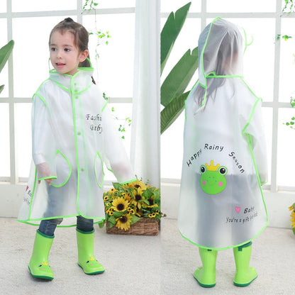 Poncho kid student raincoat