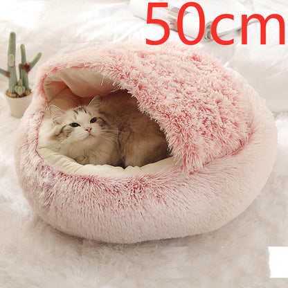 Luxendray™ CozyNest Pro – 2-in-1 Plush Winter Bed for Cats & Dogs