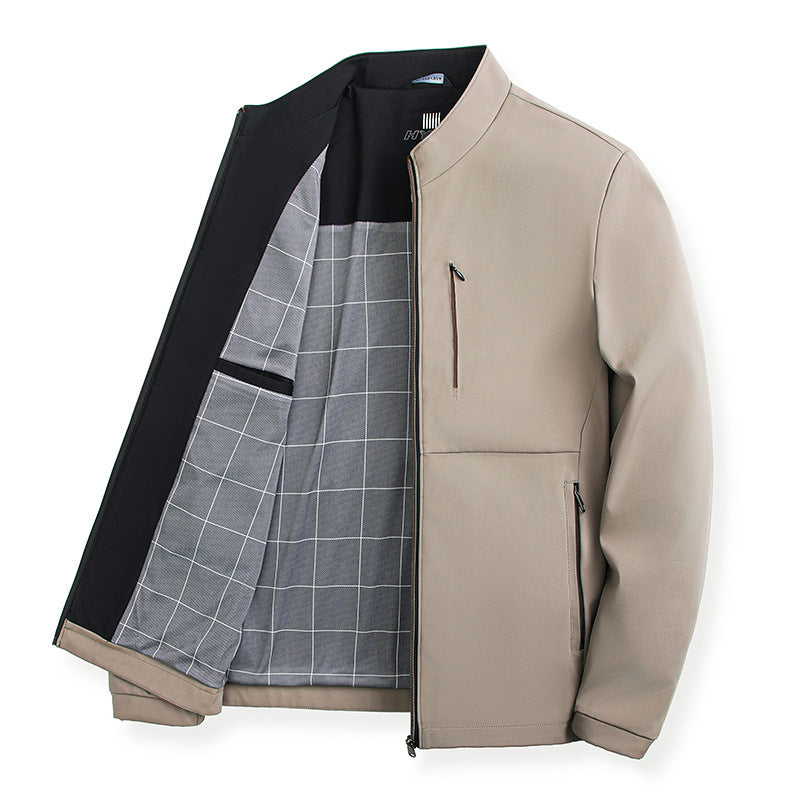 Men's Solid Color Jacket High-grade Trendy Casual