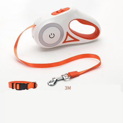 Luxendray™ LumaTrack Pro – Retractable Leash with Integrated Safety Light
