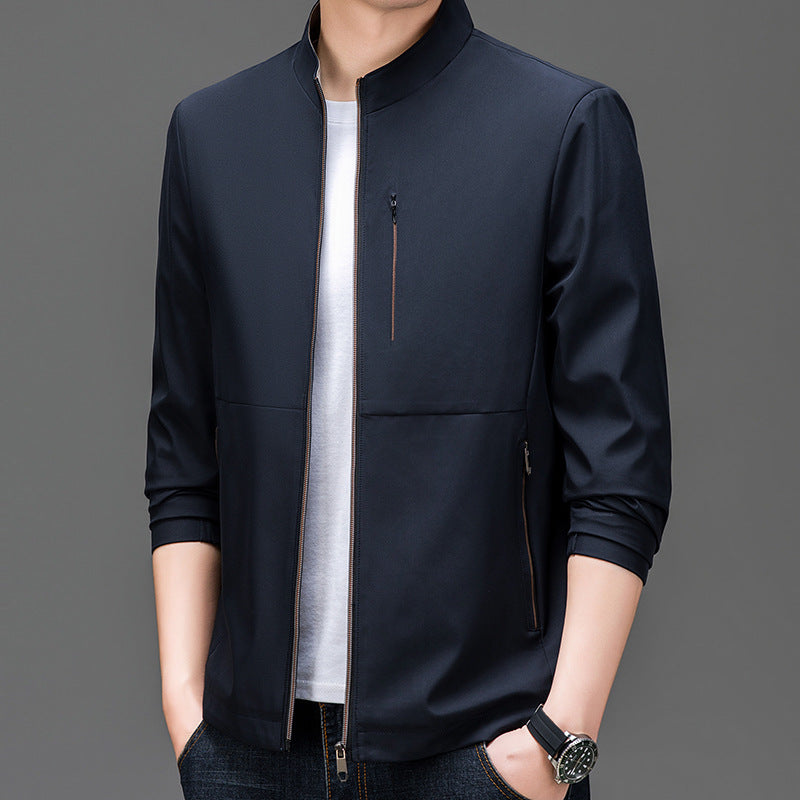 Men's Solid Color Jacket High-grade Trendy Casual