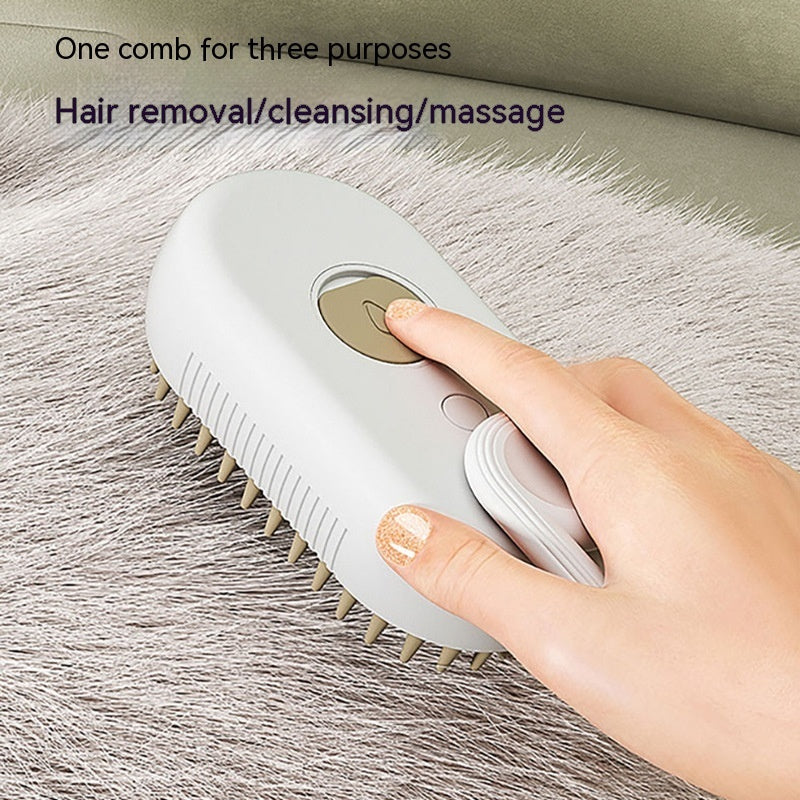 Luxendray™ SteamCare Pro – 3-in-1 Smart Pet Grooming Brush