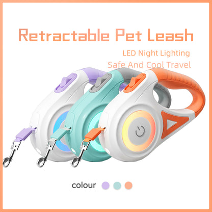 Luxendray™ LumaTrack Pro – Retractable Leash with Integrated Safety Light