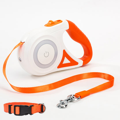 Luxendray™ LumaTrack Pro – Retractable Leash with Integrated Safety Light