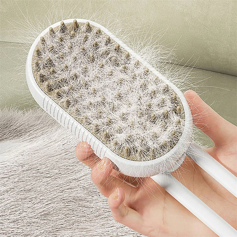 Luxendray™ SteamCare Pro – 3-in-1 Smart Pet Grooming Brush